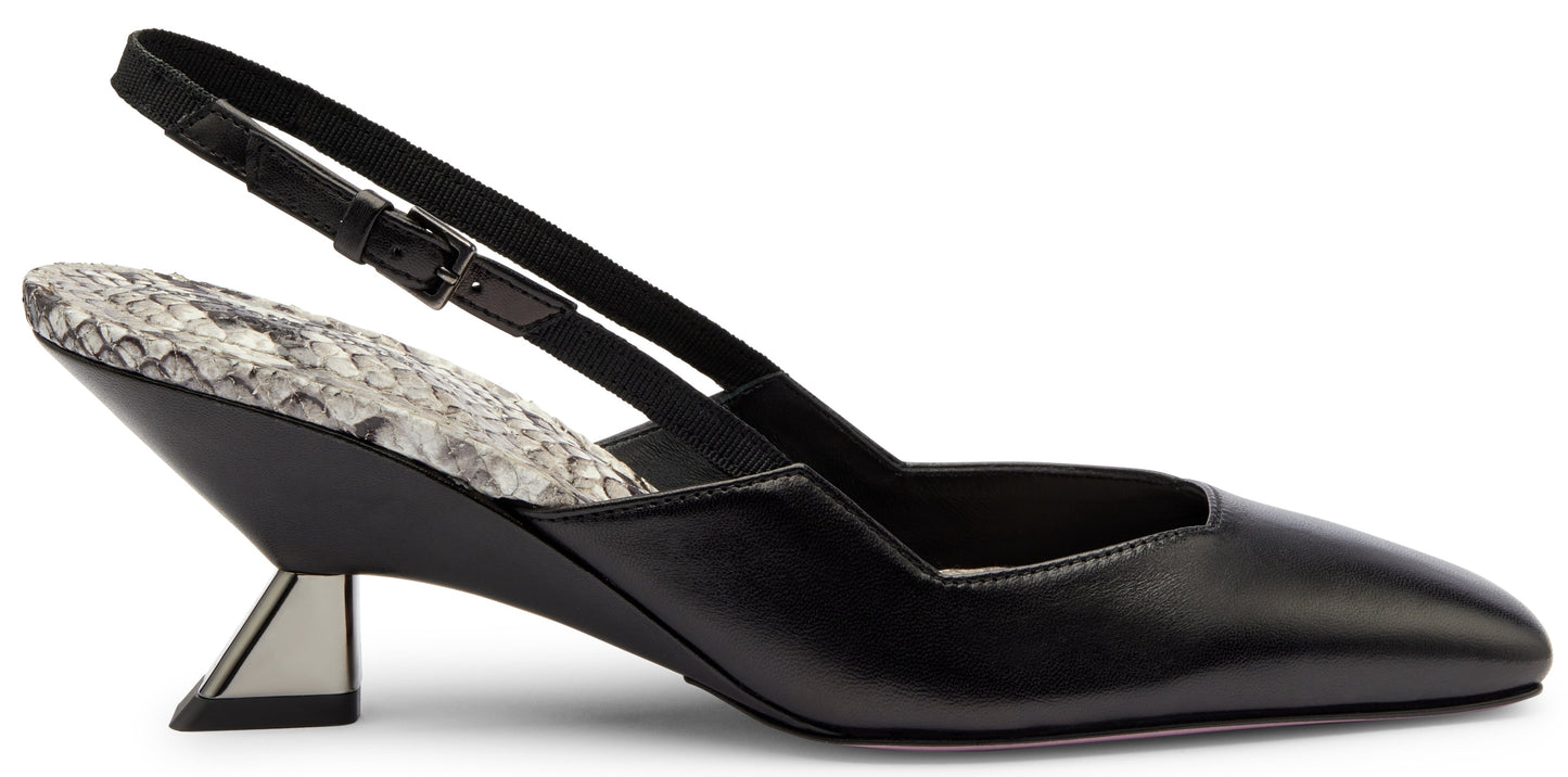 Slingback Sofia black Python