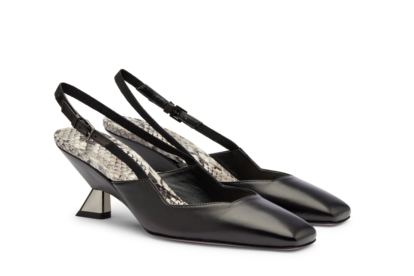 Slingback Sofia black Python